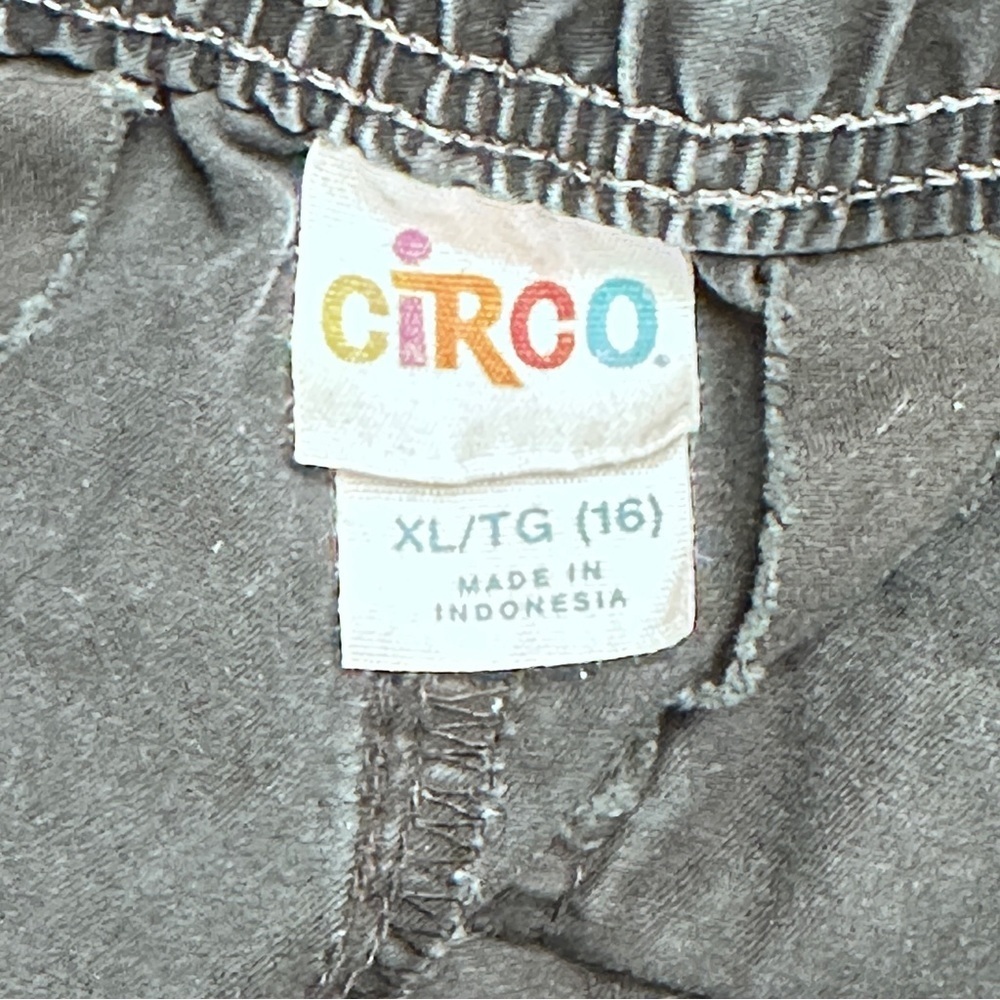 🌸 Circo Pull On Cotton Pants Reinforced Knee, Elastic Waist Black, XL / 16 - Picture 2 of 9